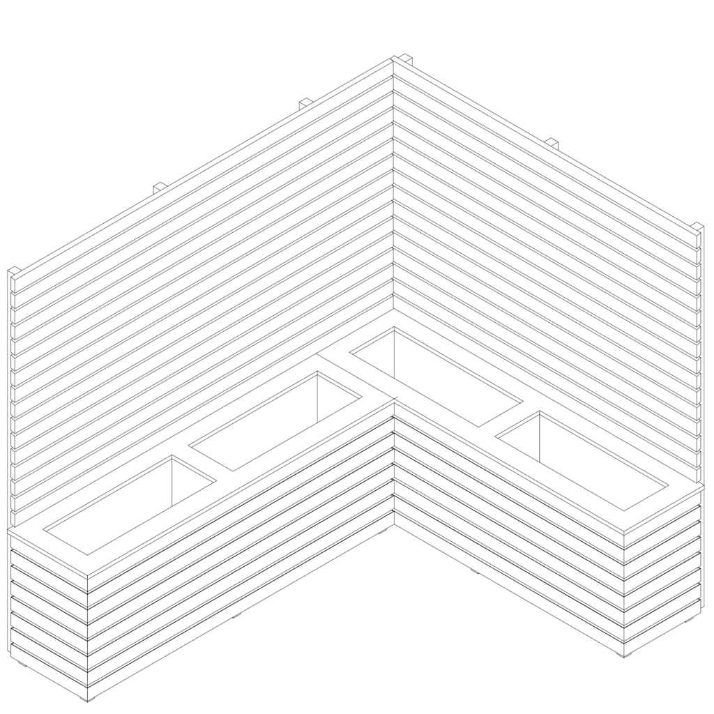 Pflanzkasten; Pflanzsäule; Hochbeet; Lärche; sibirische Lärche; Rhombus